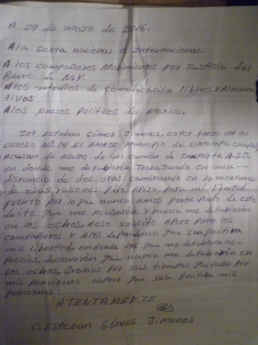 Carta Esteban mayo 2016